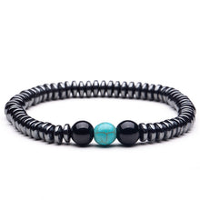 Load image into Gallery viewer, Natural stone Beads lava stone Tiger eye Golden &amp; silver Hematite wrap Men's bracelets bangles Charms Fashion Couple bracelets