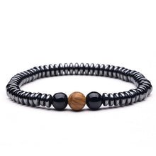 Load image into Gallery viewer, Natural stone Beads lava stone Tiger eye Golden &amp; silver Hematite wrap Men's bracelets bangles Charms Fashion Couple bracelets