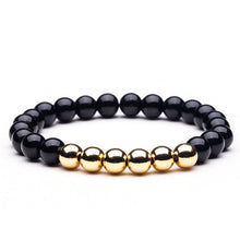 Load image into Gallery viewer, Natural stone Beads lava stone Tiger eye Golden &amp; silver Hematite wrap Men's bracelets bangles Charms Fashion Couple bracelets